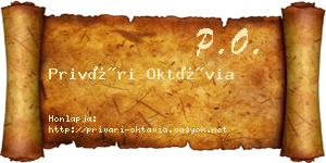 Privári Oktávia névjegykártya